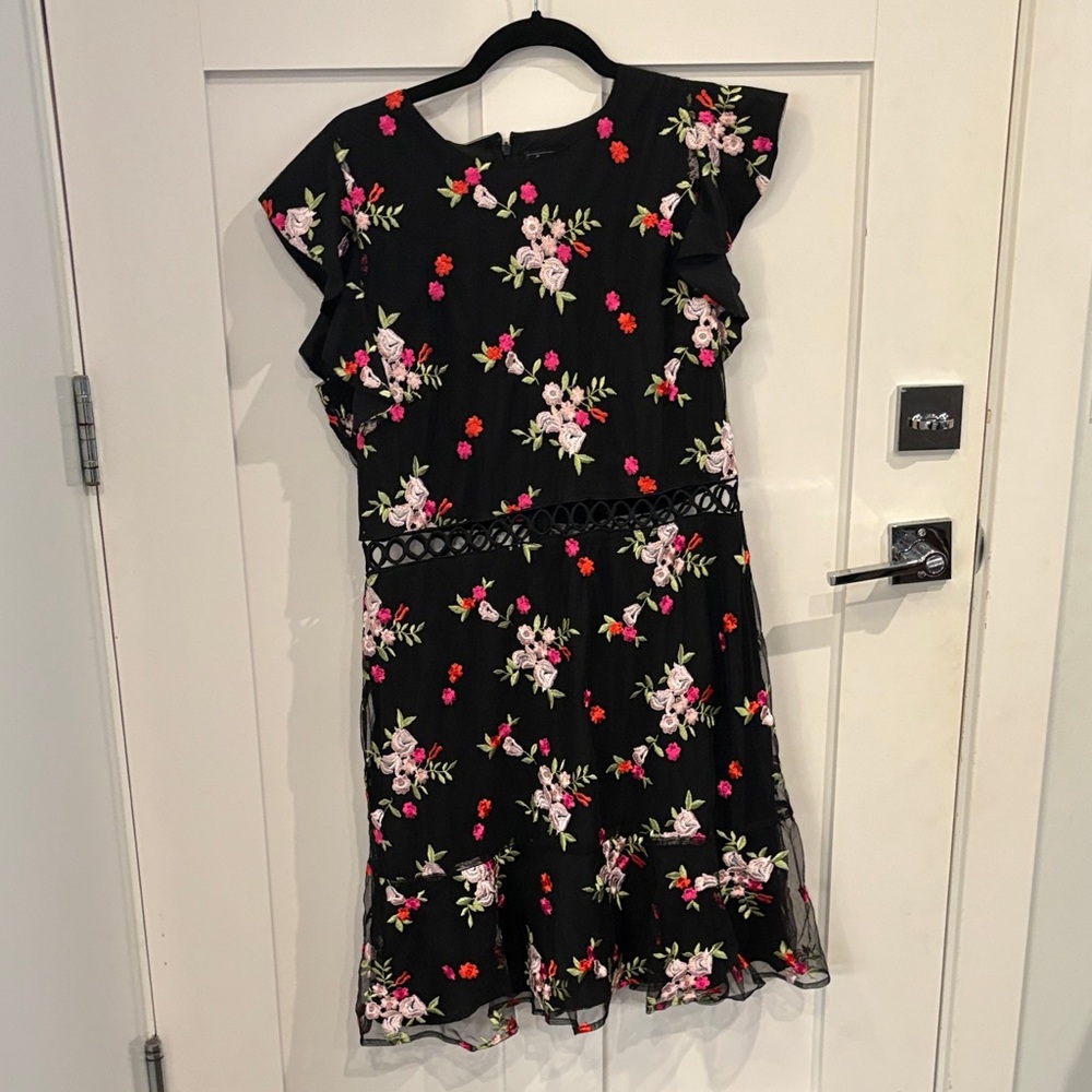 Sam Edelman Black Floral Midi Dress